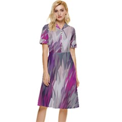 Colorful Artistic Pattern Design Button Top Knee Length Dress by Semog4