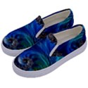 Colorful Digital Art Fractal Design Kids  Canvas Slip Ons View2