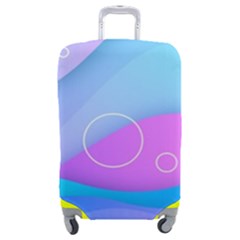 Colorful Blue Purple Wave Luggage Cover (medium) by Semog4