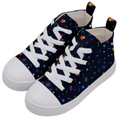 Abstract Minimalism Digital Art Abstract Kids  Mid-top Canvas Sneakers by Semog4