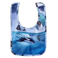 Orca Wave Water Underwater Sky Baby Bib by Semog4