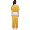 Texture Pattern Macro Glass Of Beer Foam White Yellow Batwing Lightweight Chiffon Jumpsuit View2