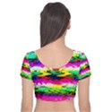 Waves Of Color Velvet Short Sleeve Crop Top  View2