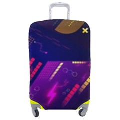 Colorful Abstract Background Creative Digital Art Colorful Geometric Artwork Luggage Cover (medium) by Semog4