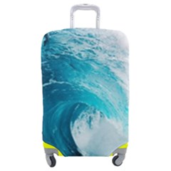 Tsunami Big Blue Wave Ocean Waves Water Luggage Cover (medium) by Semog4