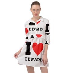 I Love Edward Mini Skater Shirt Dress by ilovewhateva