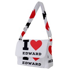 I Love Edward Full Print Messenger Bag (l) by ilovewhateva