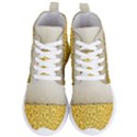 Texture Pattern Macro Glass Of Beer Foam White Yellow Art Women s Lightweight High Top Sneakers View1