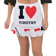 I Love Timothy Fishtail Mini Chiffon Skirt by ilovewhateva