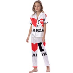 I Love Brian Kids  Satin Short Sleeve Pajamas Set by ilovewhateva