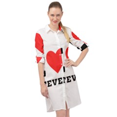 I Love Steven Long Sleeve Mini Shirt Dress by ilovewhateva