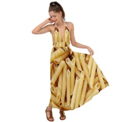 Pasta-79 Backless Maxi Beach Dress by nateshop