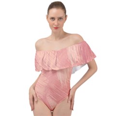 Pink-66 Off Shoulder Velour Bodysuit  by nateshop