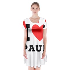 I Love Paul Short Sleeve V-neck Flare Dress by ilovewhateva