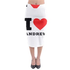 I Love Andrew Midi Pencil Skirt by ilovewhateva