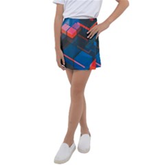 Minimalist Abstract Shaping  Abstract Digital Art Kids  Tennis Skirt by Jancukart