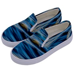 Waves Abstract Waves Abstract Kids  Canvas Slip Ons by Semog4