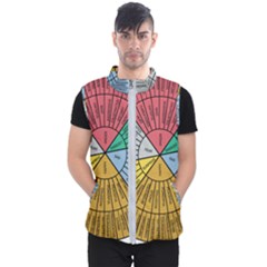 Wheel Of Emotions Feeling Emotion Thought Language Critical Thinking Men s Puffer Vest by Semog4