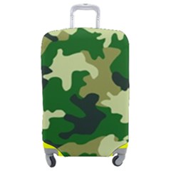 Green Military Background Camouflage Luggage Cover (medium) by Semog4