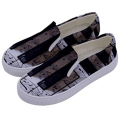 Music Piano Instrument Sheet Kids  Canvas Slip Ons by Semog4