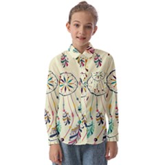 Dreamcatcher Abstract Pattern Kids  Long Sleeve Shirt by Semog4