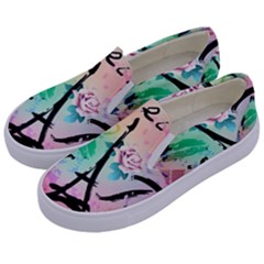 From Paris Abstract Art Pattern Kids  Canvas Slip Ons by Semog4