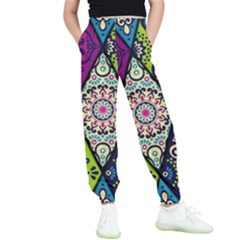 Ethnic Pattern Abstract Kids  Elastic Waist Pants by Semog4