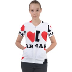 I Love Mark Short Sleeve Zip Up Jacket by ilovewhateva