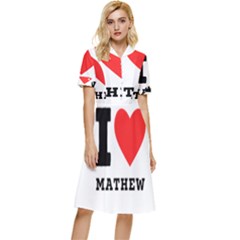 I Love Mathew Button Top Knee Length Dress by ilovewhateva