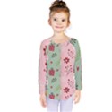 Flat Christmas Pattern Collection Kids  Long Sleeve Tee View1