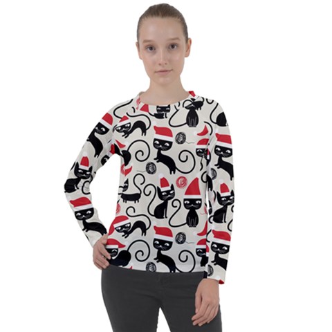 Cute Christmas Seamless Pattern Vector Women s Long Sleeve Raglan Tee by Semog4