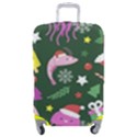 Colorful Funny Christmas Pattern Luggage Cover (Medium) View1