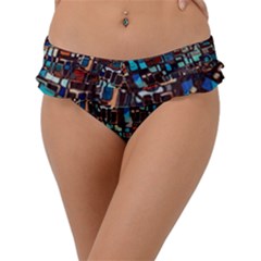 Stained Glass Mosaic Abstract Frill Bikini Bottoms by Semog4