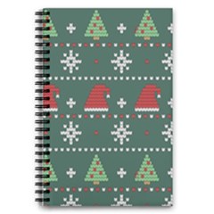 Beautiful Knitted Christmas Pattern 5 5  X 8 5  Notebook by Semog4