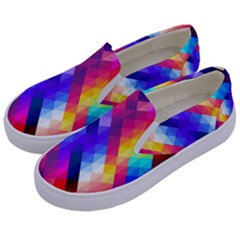 Abstract Background Colorful Pattern Kids  Canvas Slip Ons by Semog4