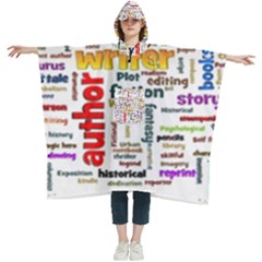 Writing Author Motivation Words Women s Hooded Rain Ponchos by Semog4