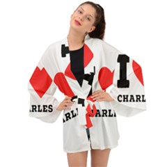 I Love Charles  Long Sleeve Kimono by ilovewhateva