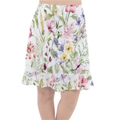 Bunch Of Flowers Fishtail Chiffon Skirt by zappwaits