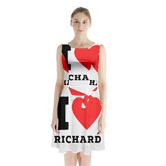 I Love Richard Sleeveless Waist Tie Chiffon Dress by ilovewhateva