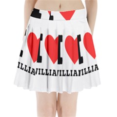 I Love William Pleated Mini Skirt by ilovewhateva