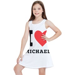 I Love Michael Kids  Lightweight Sleeveless Dress by ilovewhateva