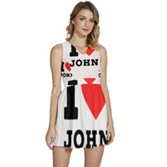 I Love John Sleeveless High Waist Mini Dress by ilovewhateva