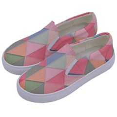 Background Geometric Triangle Kids  Canvas Slip Ons by Semog4