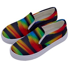 Colorful Background Kids  Canvas Slip Ons by Semog4