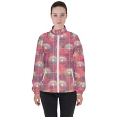 Background Abstract Women s High Neck Windbreaker by Semog4