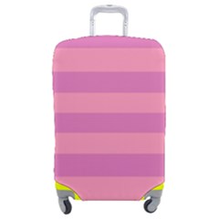 Pink Stripes Striped Design Pattern Luggage Cover (medium) by Semog4