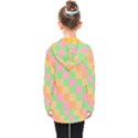 Checkerboard-pastel-squares Kids  Double Breasted Button Coat View2