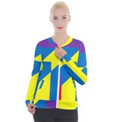 Colorful-red-yellow-blue-purple Casual Zip Up Jacket by Semog4