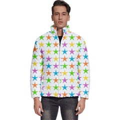 Star-pattern-design-decoration Men s Puffer Bubble Jacket Coat by Semog4