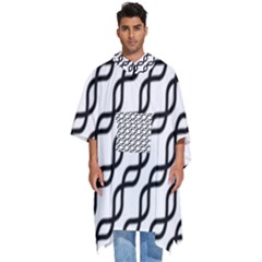 Diagonal-stripe-pattern Men s Hooded Rain Ponchos by Semog4